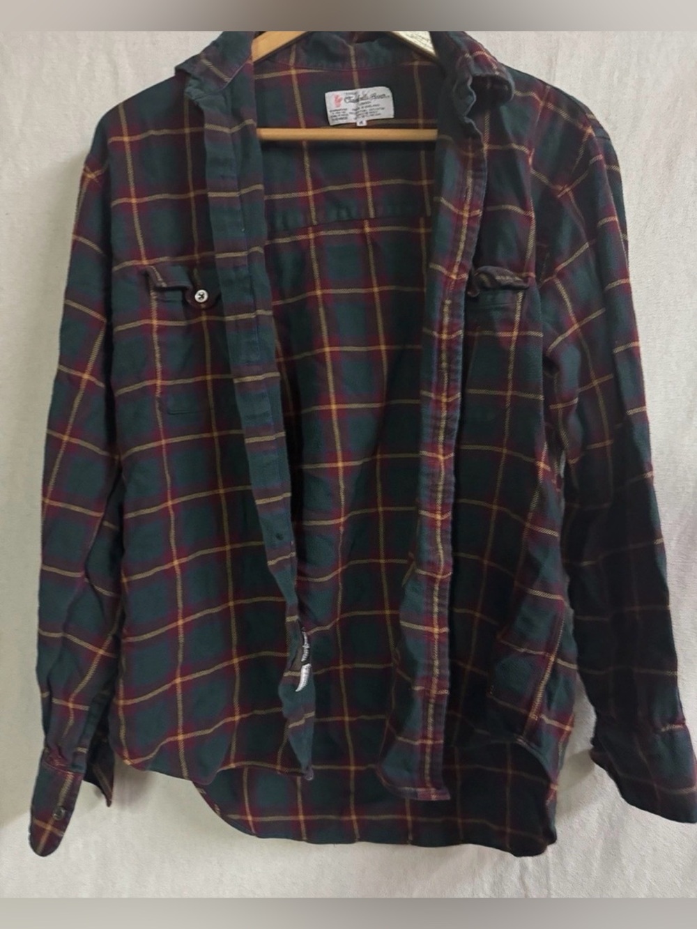 Turnbull & Asser Neiman Marcus Plaid Flannel Shirt Mens M Made in England